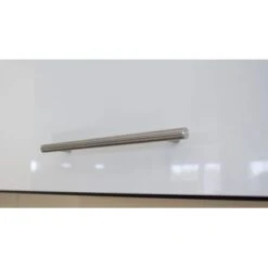 Respekta Premium Inselküche 280 Cm Weiß Hochglanz-Eiche Grau -Obi Kuche Geschaft 84 RP210EWC Edelstahlgriff