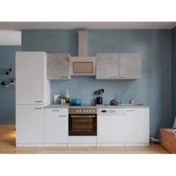 Respekta Economy Küchenzeile KB280WWBSCGKE178 280 Cm Weiß-Beton Optik 9 Respekta Economy Küchenzeile KB280WWBSCGKE178 280 Cm Weiß-Beton Optik -Obi Kuche Geschaft 84 neu KB280WWBSCGK178G 02