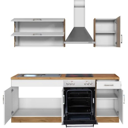 Held Möbel Küchenzeile Sorrento 210 Cm Weiß-Wotaneiche 7 Held Möbel Küchenzeile Sorrento 210 Cm Weiß-Wotaneiche – Bild 5