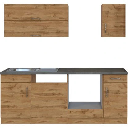 Held Möbel Küchenzeile Sorrento 210 Cm Wotaneiche-Wotaneiche Ohne E-Geräte 6 Held Möbel Küchenzeile Sorrento 210 Cm Wotaneiche-Wotaneiche Ohne E-Geräte – Bild 4