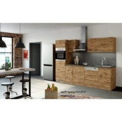 Held Möbel Küchenzeile Sorrento 270 Cm Wotaneiche-Wotaneiche Ohne E-Geräte -Obi Kuche Geschaft 853355 11016600 13