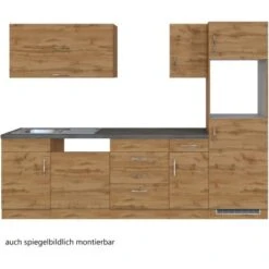 Held Möbel Küchenzeile Sorrento 270 Cm Wotaneiche-Wotaneiche Ohne E-Geräte -Obi Kuche Geschaft 853355 11016600 3