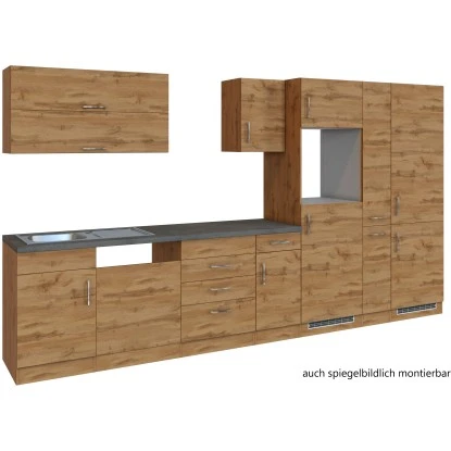 Held Möbel Küchenzeile Sorrento 360 Cm Wotaneiche-Wotaneiche Ohne E-Geräte 4 Held Möbel Küchenzeile Sorrento 360 Cm Wotaneiche-Wotaneiche Ohne E-Geräte – Bild 2