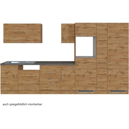 Held Möbel Küchenzeile Sorrento 360 Cm Wotaneiche-Wotaneiche Ohne E-Geräte 5 Held Möbel Küchenzeile Sorrento 360 Cm Wotaneiche-Wotaneiche Ohne E-Geräte – Bild 3