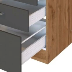 Held Möbel Küchenzeile Sorrento 360 Cm Anthrazit-Wotaneiche -Obi Kuche Geschaft 853380 11016600 14