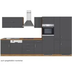 Held Möbel Küchenzeile Sorrento 360 Cm Anthrazit-Wotaneiche -Obi Kuche Geschaft 853380 11016600 3