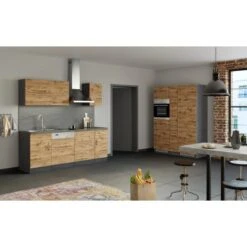 Held Möbel Küchenzeile Sorrento 360 Cm Wotaneiche-Grafit -Obi Kuche Geschaft 853385 11016600 15