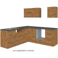 Held Möbel Küchenzeile Sorrento 210 Cm Wotaneiche-Wotaneiche O. E-Geräte Winkel -Obi Kuche Geschaft 853388 11016600 2