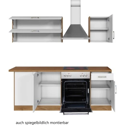 Held Möbel Küchenzeile Sorrento 210 Cm Weiß-Wotaneiche Winkel 6 Held Möbel Küchenzeile Sorrento 210 Cm Weiß-Wotaneiche Winkel – Bild 4