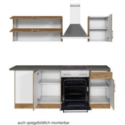 Held Möbel Küchenzeile Sorrento 210 Cm Wotaneiche-Wotaneiche Winkel -Obi Kuche Geschaft 853392 11016600 3