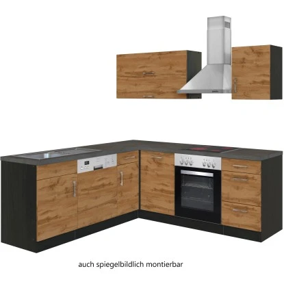 Held Möbel Küchenzeile Sorrento 210 Cm Wotaneiche-Grafit Winkel 5 Held Möbel Küchenzeile Sorrento 210 Cm Wotaneiche-Grafit Winkel – Bild 3