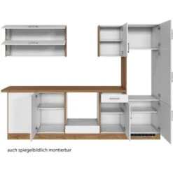 Held Möbel Küchenzeile Sorrento 210/ 270 Cm Weiß-Wotaneiche O. E-Geräte Winkel -Obi Kuche Geschaft 853396 11016600 3