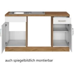 Held Möbel Küchenzeile Sorrento 210/ 270 Cm Weiß-Wotaneiche O. E-Geräte Winkel -Obi Kuche Geschaft 853396 11016600 4