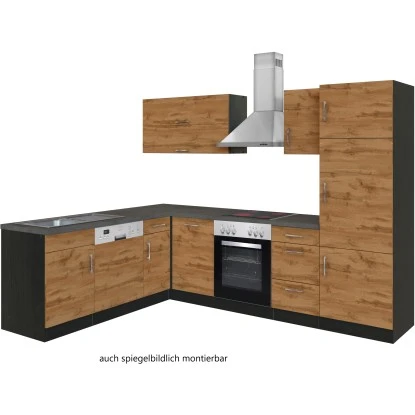 Held Möbel Küchenzeile Sorrento 210/270 Cm Wotaneiche-Grafit Winkel 5 Held Möbel Küchenzeile Sorrento 210/270 Cm Wotaneiche-Grafit Winkel – Bild 3