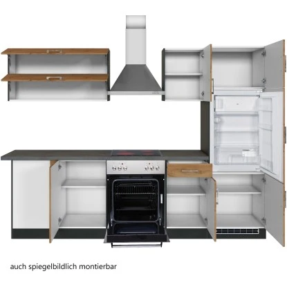 Held Möbel Küchenzeile Sorrento 210/270 Cm Wotaneiche-Grafit Winkel 6 Held Möbel Küchenzeile Sorrento 210/270 Cm Wotaneiche-Grafit Winkel – Bild 4