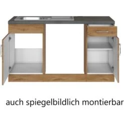 Held Möbel Küchenzeile Sorrento 210/ 270 Cm Wotaneiche O. E-Geräte Winkel -Obi Kuche Geschaft 853407 11016600 3