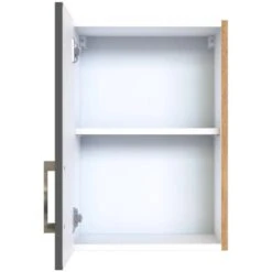 Held Möbel Hängeschrank Sorrento BxHxT 40 X 57 X 34 Cm Anthrazit-Wotaneiche -Obi Kuche Geschaft 853726 11016600 3