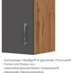 Held Möbel Hängeschrank Sorrento BxHxT 40 X 57 X 34 Cm Anthrazit-Wotaneiche -Obi Kuche Geschaft 853726 11016600 7