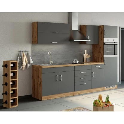 Held Möbel Hängeschrank Sorrento BxHxT 50 X 57 X 34 Cm Anthrazit-Wotaneiche 12 Held Möbel Hängeschrank Sorrento BxHxT 50 X 57 X 34 Cm Anthrazit-Wotaneiche – Bild 10