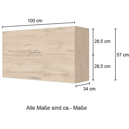 Held Möbel Klapphängeschrank Sorrento B110 X H57 X T34 Cm Wotaneiche-Wotaneiche 6 Held Möbel Klapphängeschrank Sorrento B110 X H57 X T34 Cm Wotaneiche-Wotaneiche – Bild 4