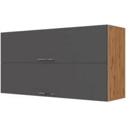 Held Möbel Klapphängeschrank Sorrento B110 X H57 X T34 Cm Anthrazit-Wotaneiche