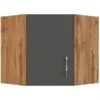 Held Möbel Eckhängeschrank Sorrento BxHxT 60 X 57 X 60 Cm Anthrazit-Wotaneiche