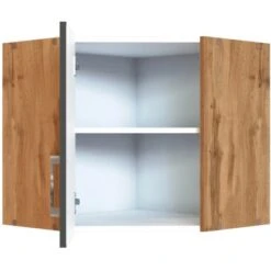 Held Möbel Eckhängeschrank Sorrento BxHxT 60 X 57 X 60 Cm Anthrazit-Wotaneiche -Obi Kuche Geschaft 853756 11016600 3