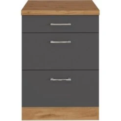 Held Möbel Auszugsschrank Sorrento 50 X 85 X 60 Cm Schubk. 2 Ausz. Anthr.-Wotan. -Obi Kuche Geschaft 853781 11016600 2