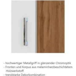 Held Möbel Spülenschrank Sorrento BxHxT 100x85x60 Cm 2 Türen Weiß-Wotaneiche -Obi Kuche Geschaft 853804 11016600 6