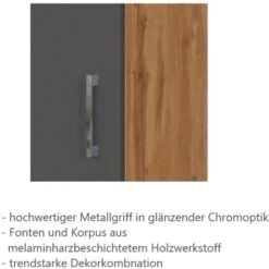 Held Möbel Spülenschrank Sorrento B100 X H85 X T60 Cm 2Türen Anthraz.-Wotaneiche -Obi Kuche Geschaft 853807 11016600 7