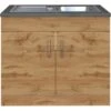 Held Möbel Spülenschrank Sorrento B100 X H85 X T60 Cm 2 Türen Wotaneiche -Obi Kuche Geschaft 853819 11016600 1
