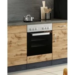 Held Möbel Herdumbau Sorrento 60 X 85 X 60 Cm Nische F. Ofen Wotaneiche-Grafit -Obi Kuche Geschaft 853841 11016600 6