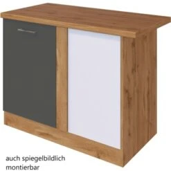 Held Möbel Eckunterschrank Sorrento 110 X 85 X 60 Cm Tür + EL-B. Anth.-Wotan. -Obi Kuche Geschaft 853844 11016600 2