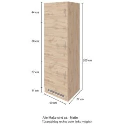 Held Möbel Kühlschrankumbau Sorrento B60 X H200 X T60 Cm Nische Wotaneiche -Obi Kuche Geschaft 853854 11016600 4
