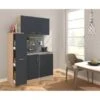 Respekta Miniküche 130 Cm Grau-Eiche Sägerau Nachbildung -Obi Kuche Geschaft 85429 4384 MKO130ESGOSS 01