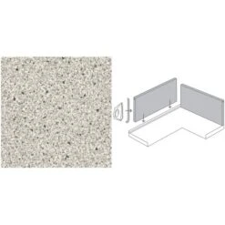 Küchenrückwand 296 Cm X 58,5 Cm Stein Weiß-Schwarz Steindekor (ST 21) -Obi Kuche Geschaft 854818 3526 2 picture 2