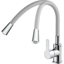 Eisl Spültischarmatur Edelstahloptik Flexo Hellgrau -Obi Kuche Geschaft 9002560796554 2759 4