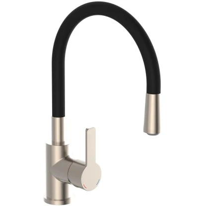 Eisl Spültischarmatur Edelstahloptik Flexo Schwarz 3 Eisl Spültischarmatur Edelstahloptik Flexo Schwarz