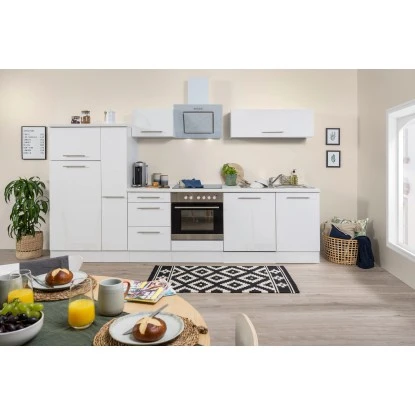 Respekta Premium Küchenzeile 310 Cm Weiß Hochglanz 5 Respekta Premium Küchenzeile 310 Cm Weiß Hochglanz – Bild 3