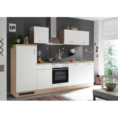 Respekta Küchenzeile KB280ENWP 280 Cm Weiß-Eiche Natura Nachbildung 6 Respekta Küchenzeile KB280ENWP 280 Cm Weiß-Eiche Natura Nachbildung – Bild 4