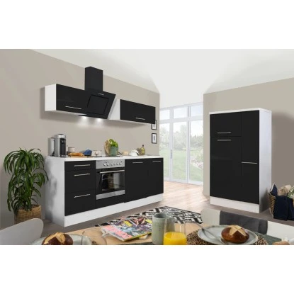 Respekta Premium Küchenzeile 310 Cm Schwarz Hochglanz-Weiß 17 Respekta Premium Küchenzeile 310 Cm Schwarz Hochglanz-Weiß – Bild 15