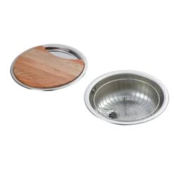 Rundbecken-Set Edelstahl Mit Korb Und Brett 6 Rundbecken-Set Edelstahl Mit Korb Und Brett -Obi Kuche Geschaft 951117 picture 2