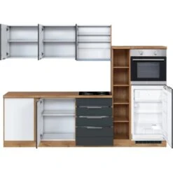 Held Möbel Winkelküche 240 Cm - 270 Cm Matt Grau-Wotaneiche -Obi Kuche Geschaft 95 11016600 1029.6293 2b 4