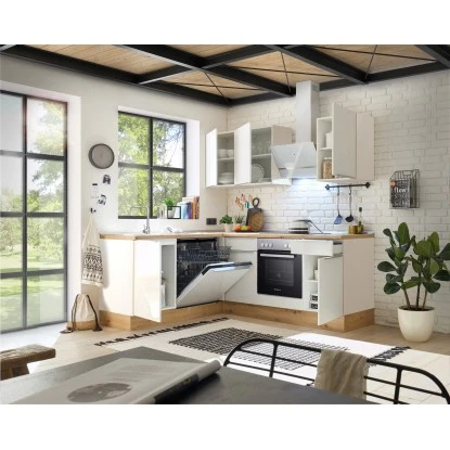 Respekta Küchenzeile Marleen 220 Cm Artisan-Eiche Weiß Winkel 5 Respekta Küchenzeile Marleen 220 Cm Artisan-Eiche Weiß Winkel – Bild 3