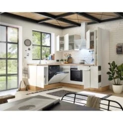 Respekta Küchenzeile Marleen 250 Cm Artisan-Eiche Weiß Winkel -Obi Kuche Geschaft 980041 4384 3