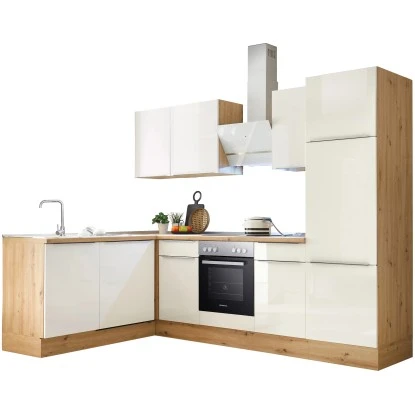 Respekta Küchenzeile Marleen 280 Cm Artisan-Eiche Weiß Hochglanz Winkel 6 Respekta Küchenzeile Marleen 280 Cm Artisan-Eiche Weiß Hochglanz Winkel – Bild 4