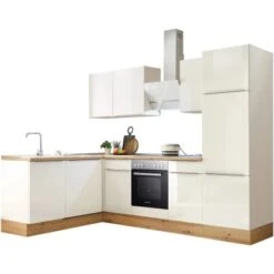 Respekta Küchenzeile Marleen 280 Cm Artisan-Eiche Weiß Winkel -Obi Kuche Geschaft 980053 4384 4