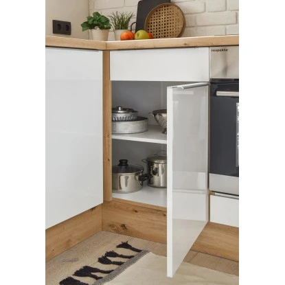 Respekta Küchenzeile Marleen 310 Cm Artisan-Eiche Weiß Hochglanz Winkel 9 Respekta Küchenzeile Marleen 310 Cm Artisan-Eiche Weiß Hochglanz Winkel – Bild 7