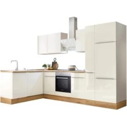 Respekta Küchenzeile Marleen 310 Cm Artisan-Eiche Weiß Winkel -Obi Kuche Geschaft 980062 4384 4