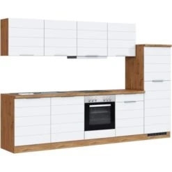 Held Möbel Küchenzeile 300 Cm Matt Weiß-Wotaneiche -Obi Kuche Geschaft 9901 11016600 1007.6291 1b